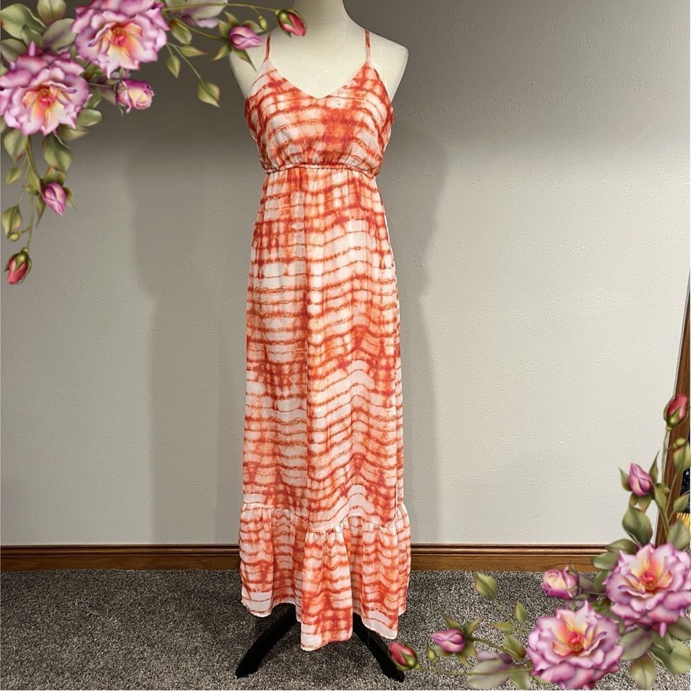 Maurice’s Tie dye print maxi dress with straps